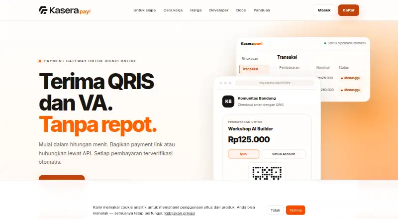 The Kasera Pay homepage
