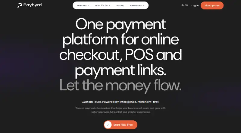 The Paybyrd homepage
