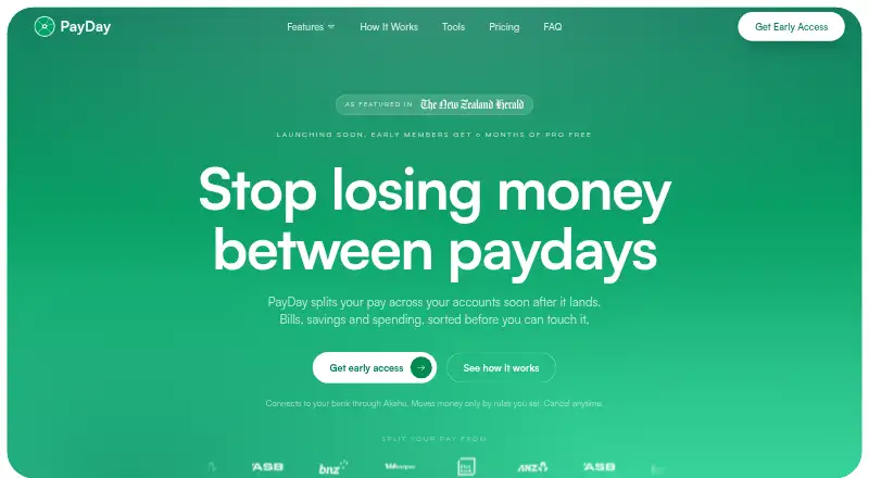 The PayDay homepage