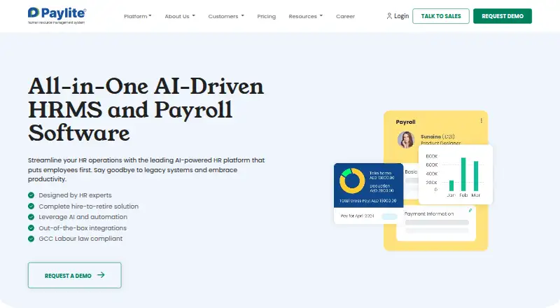 The Paylite homepage