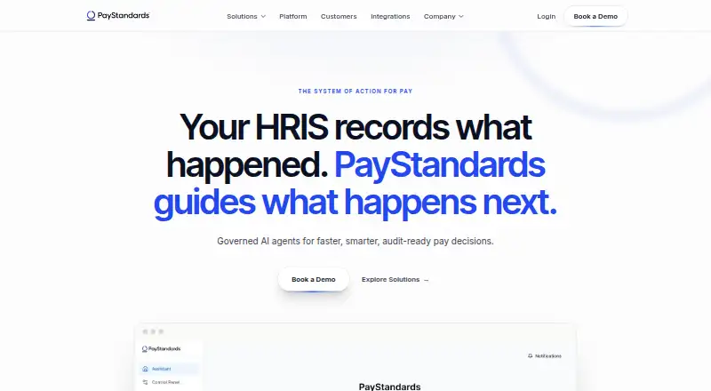 The PayStandards PayAudit homepage