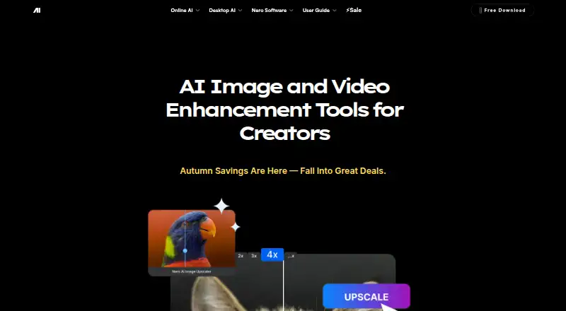 The Nero Lens homepage