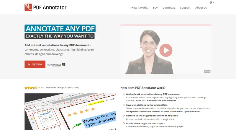 The PDF Annotator homepage