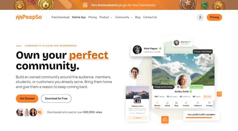 The PeepSo homepage
