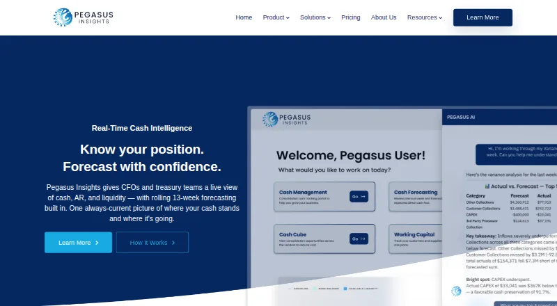 The Pegasus Insights homepage