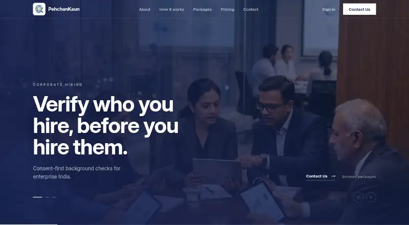The PehchanKaun homepage