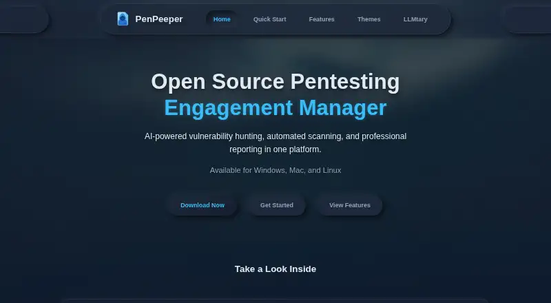 The PenPeeper homepage