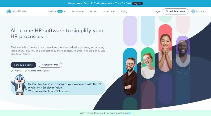 The PeopleHum homepage