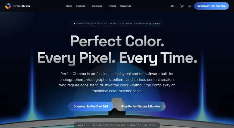The QUBYX PerfectChroma homepage