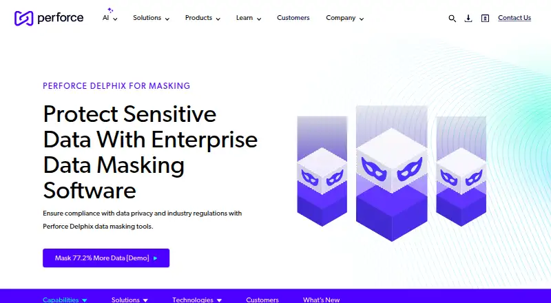 The Perforce Delphix Data Masking homepage