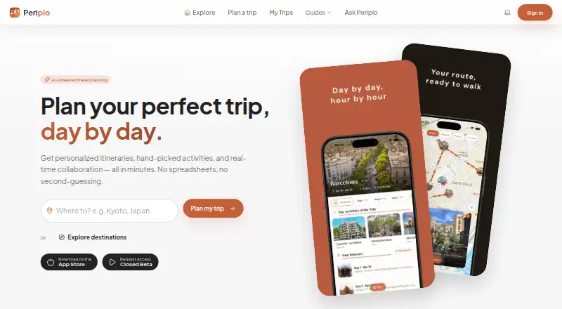 The Periplo homepage
