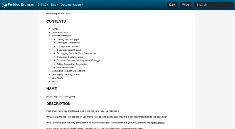 The Perl Debugger homepage