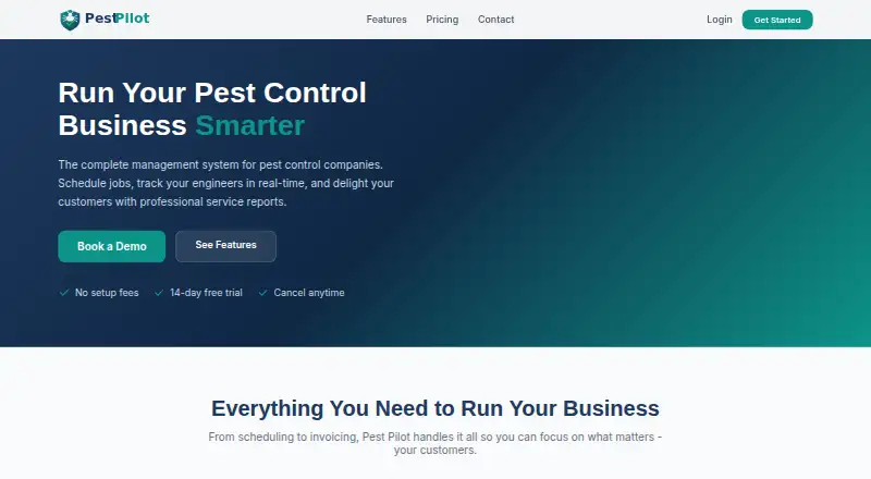 The Pest Pilot homepage