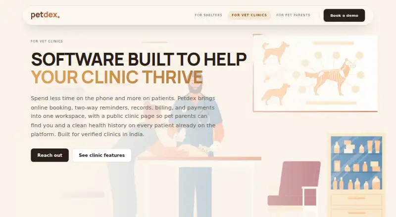 The Petdex homepage