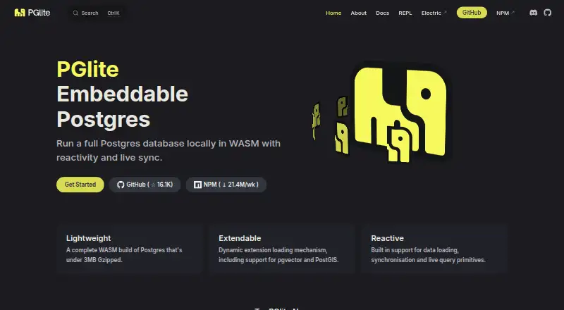 The PGlite homepage