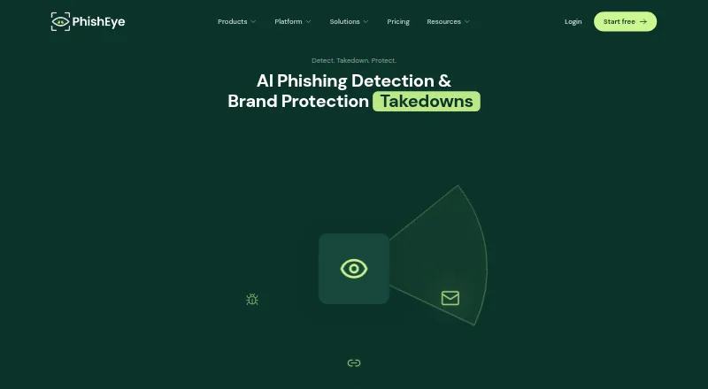 The PhishEye homepage