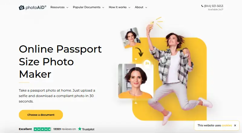 The PhotoAiD homepage