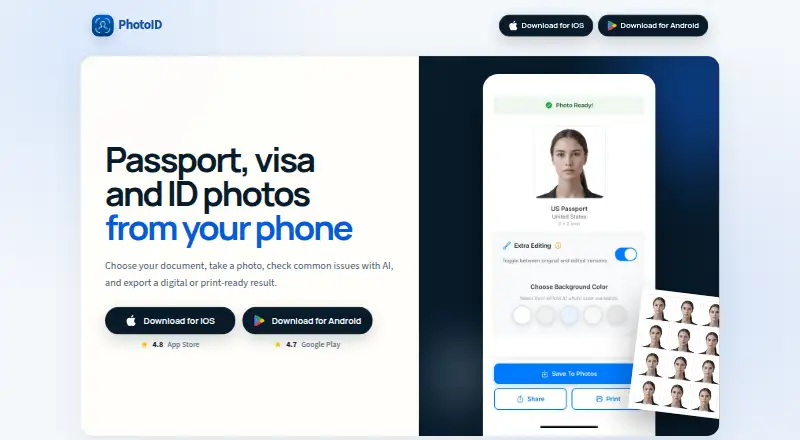 The PhotoID homepage