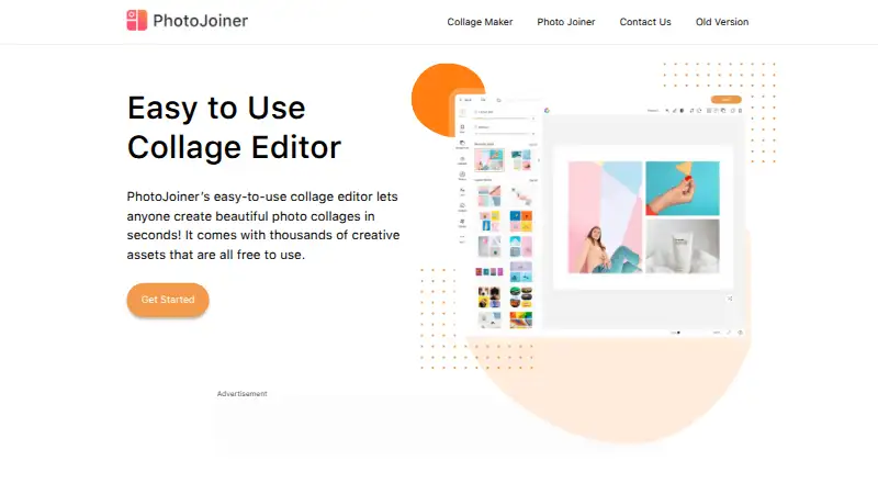 The PhotoJoiner homepage