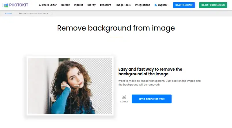 The PhotoKit Background Remover homepage