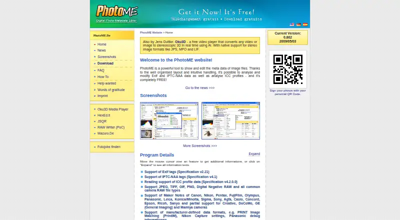 The PhotoME homepage