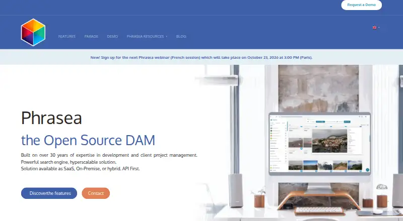 The Phrasea homepage