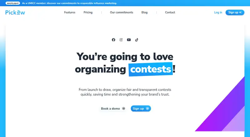 The Pickaw homepage
