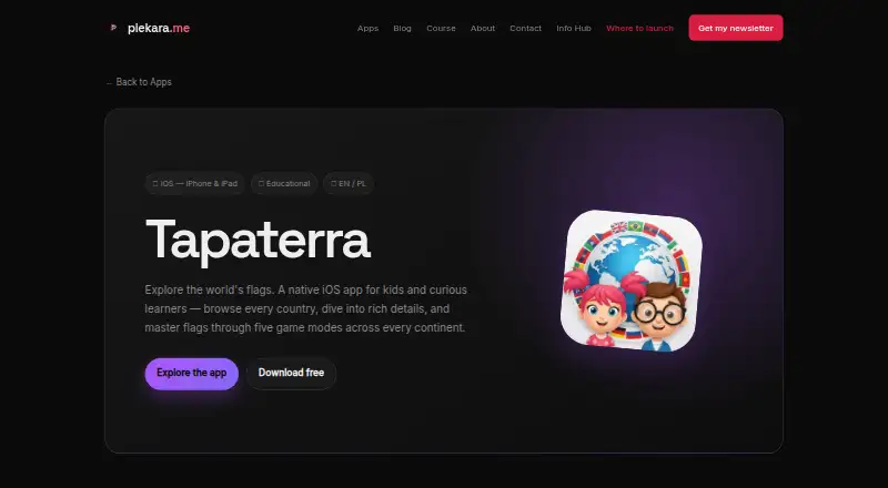 The Tapaterra homepage