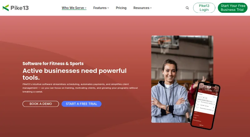 The Pike13 homepage
