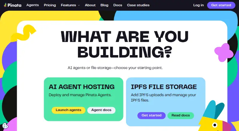 The Pinata homepage
