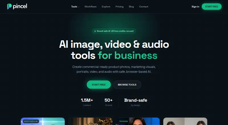 The Pincel homepage