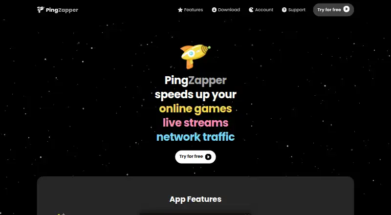 The PingZapper homepage