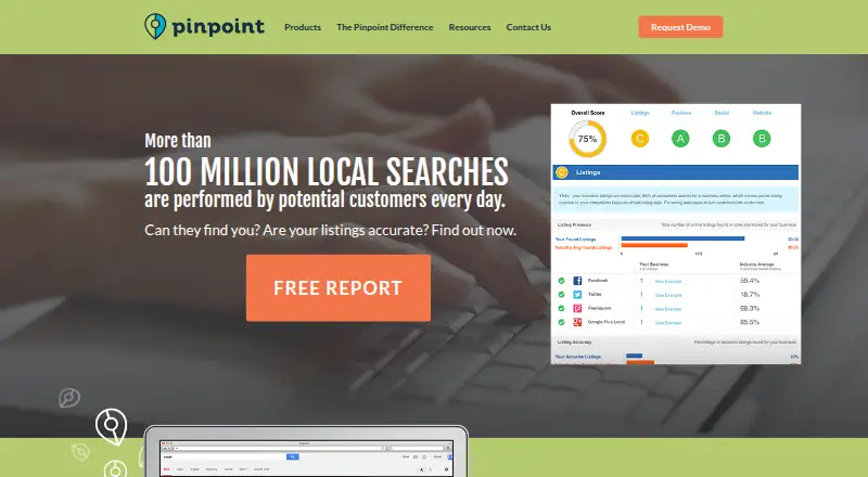 The Pinpoint Platform homepage