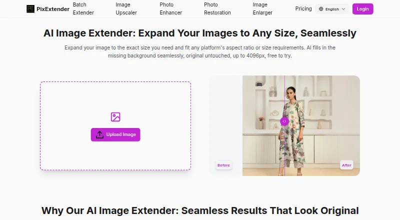 The PixExtender homepage