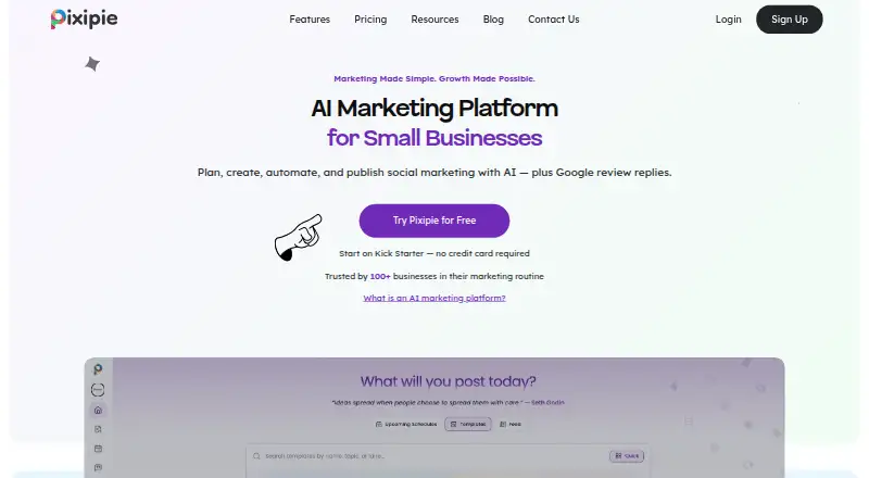 The Pixipie homepage