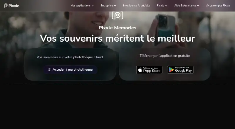 The Pixxle Memories homepage