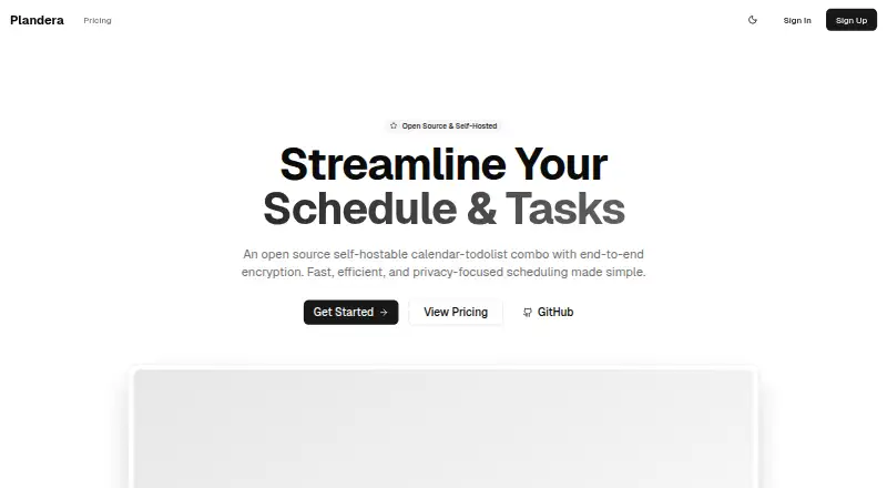 The Plandera homepage