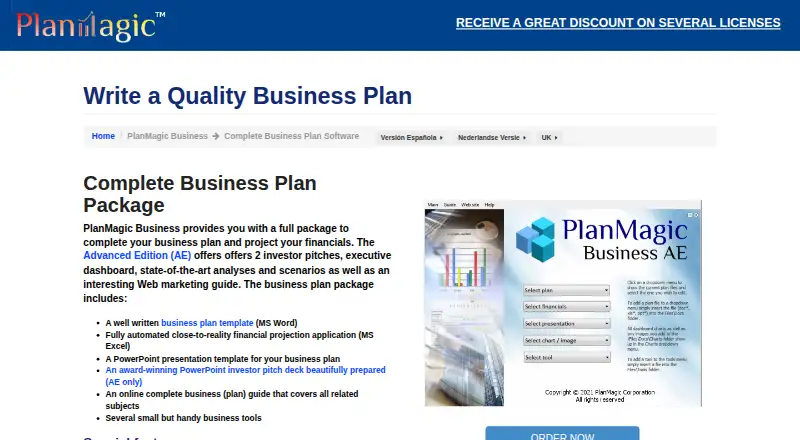 The PlanMagic homepage