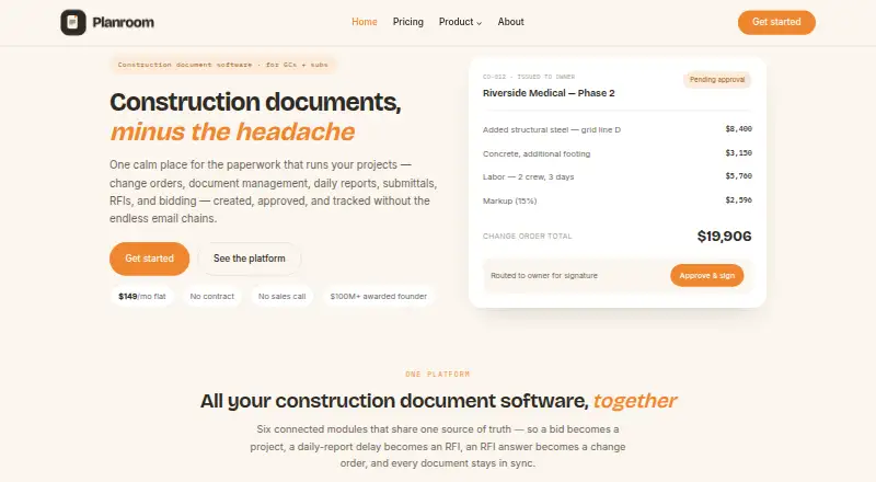 The Planroom homepage