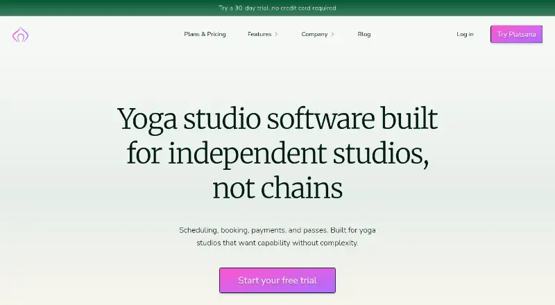 The Platsana homepage