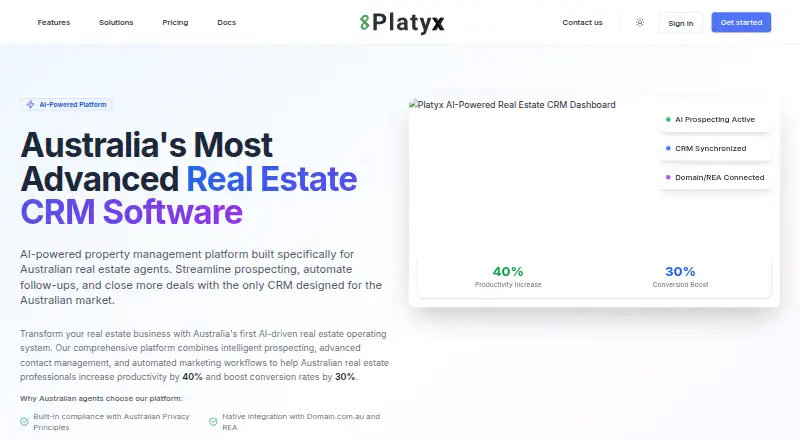 The Platyx homepage
