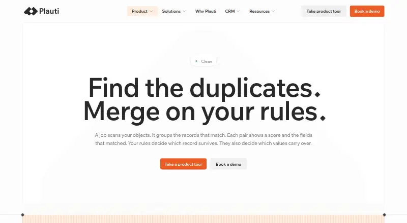 The Plauti Deduplicate homepage