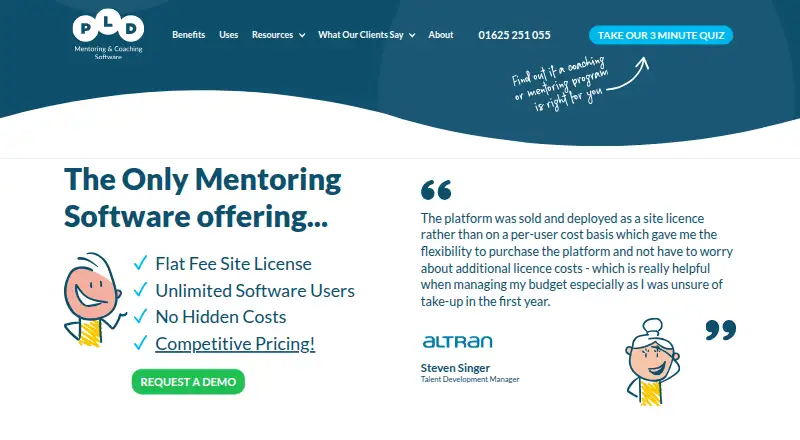 The PLD Mentoring homepage
