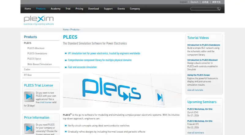 The PLECS homepage
