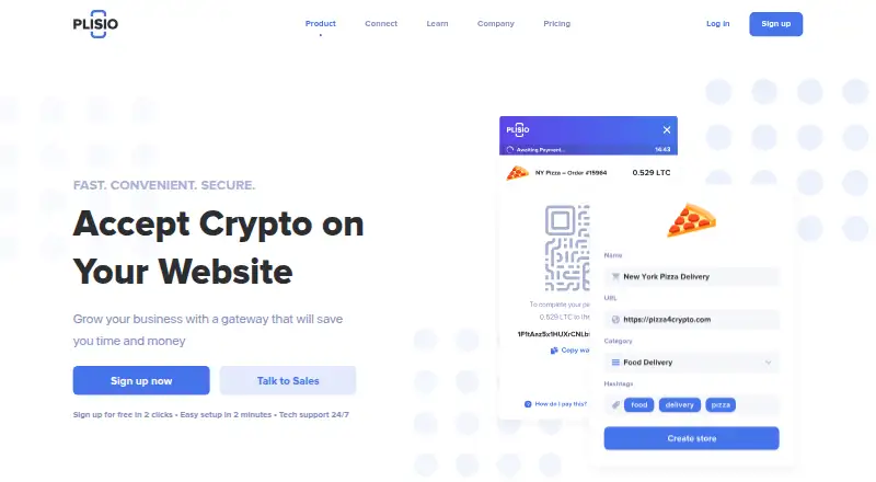 The Plisio homepage
