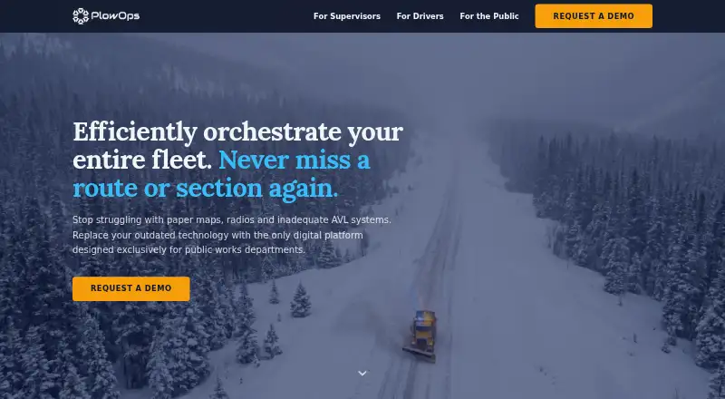 The PlowOps homepage