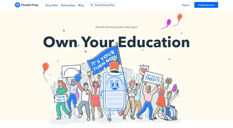 The Pocket Prep homepage