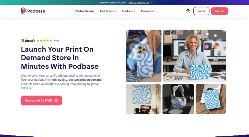 The Podbase homepage