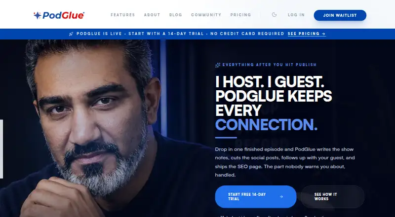 The PodGlue homepage
