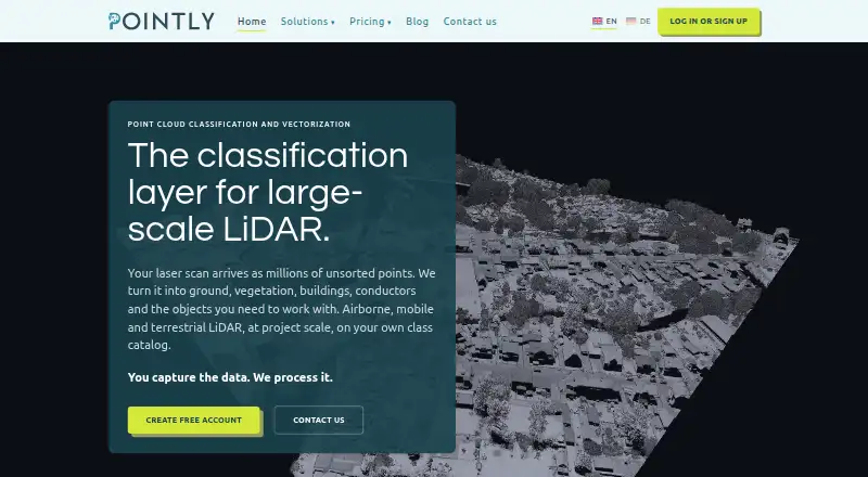 The Pointly homepage